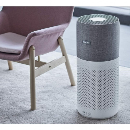 La mâna a doua: Purificator de aer Philips AC3033/10, SMART, Wi-Fi, 55W, pentru până la 135 m2, HEPA, senzori inteligenți, alb/gri