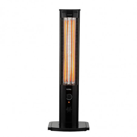 La mâna a doua: Radiator infrarosu coloana ZILAN ZLN4031, 2000W, 2 tuburi, Protectie rasturnare, Negru