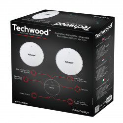 La mâna a doua: Aspirator robo 2 în 1 Techwood TAR-2031, 450 Pa, 350 ml, Mop, Autonomie 90 min, Alb