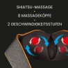 La mâna a doua: Aparat masaj Shiatsu Medivon Collar Simple MD-R1505, 18 W, 8 capete, Timer, Force Control, Incalzire, Gri