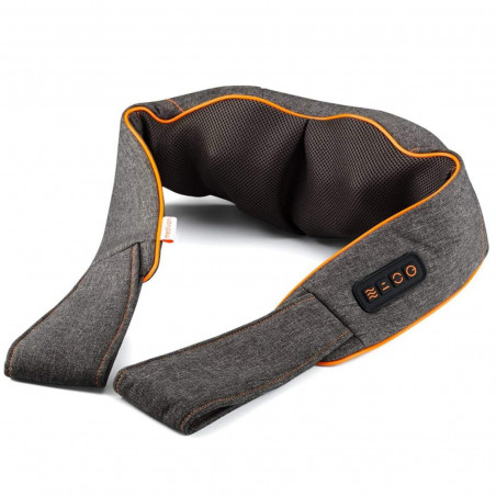 La mâna a doua: Aparat masaj Shiatsu Medivon Collar Simple MD-R1505, 18 W, 8 capete, Timer, Force Control, Incalzire, Gri