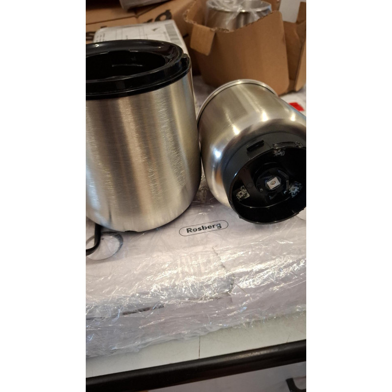 La mâna a doua: Rasnita de cafea cu aparat de spumat lapte First Austria FA-5486-1, 200 W, 70 g, 2 viteze, 2 lame, Inox
