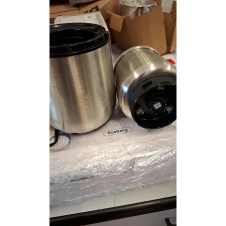 La mâna a doua: Rasnita de cafea cu aparat de spumat lapte First Austria FA-5486-1, 200 W, 70 g, 2 viteze, 2 lame, Inox