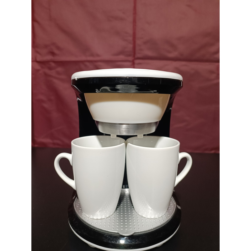 La mâna a doua: Cafetiera First Austria FA-5453-2, 450W, 2 cesti, Filtru detasabil, Alb