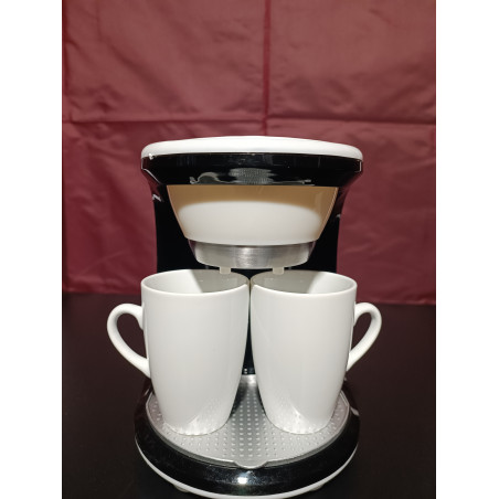 La mâna a doua: Cafetiera First Austria FA-5453-2, 450W, 2 cesti, Filtru detasabil, Alb