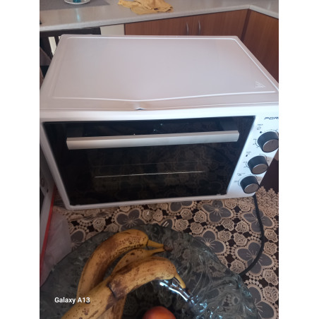 La mâna a doua: Cuptor electric Foreti EO 3600W, 1400 W, 36 L, Termostat, Timer, Email, Alb