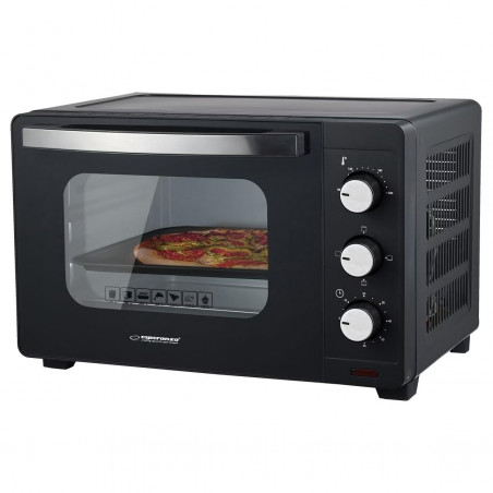 La mâna a doua: Cuptor electric Esperanza EKO008N, 1280W, 20 l, 100-230C, Timer 60 min, Negru