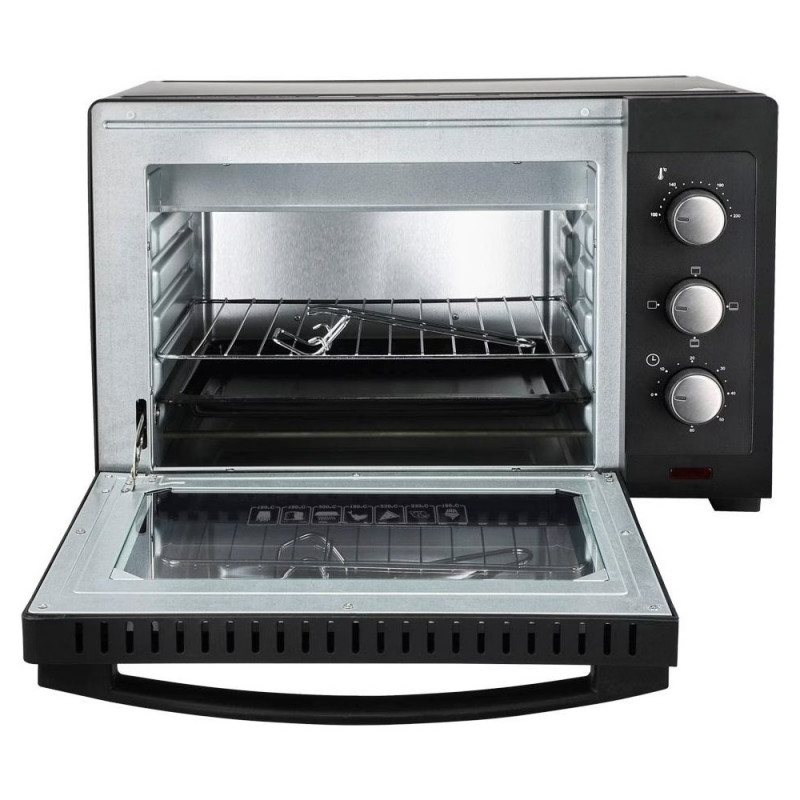 La mâna a doua: Cuptor electric Esperanza EKO008N, 1280W, 20 l, 100-230C, Timer 60 min, Negru