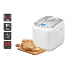 La mâna a doua: Masina de facut paine Crown CBM-6511, 600W, 1L, 19 programe, Timer, Afisaj LCD, Memorie, Alb