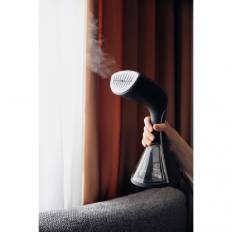 La mâna a doua: Aparat de calcat cu aburi AENO AGS0003, 1500 W, 0.250 L, 3 trepte, Inaclzire rapida, 180C, Negru
