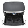 La mâna a doua: Friteuza dubla cu aer cald Ninja AF500EU, 10.4 L, 7 programe, Timer, Zone independente, Negru/Inox