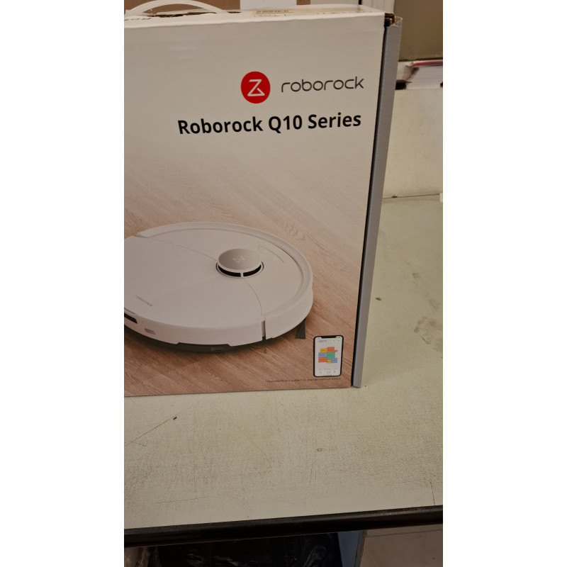 La mâna a doua: Aspirator robot Roborock Q10 PF, 10.000 Pa, 150 min, 0,35 L, Wi-Fi, Uscat/umed, Ridicare automata a mopului, LiDAR 360°, Cartografiere 3D, Control vocal, Alb