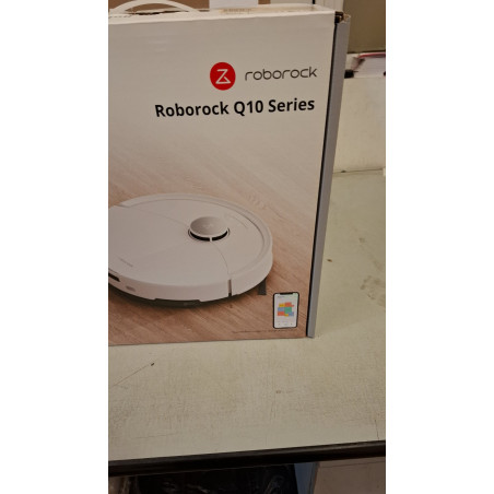 La mâna a doua: Aspirator robot Roborock Q10 PF, 10.000 Pa, 150 min, 0,35 L, Wi-Fi, Uscat/umed, Ridicare automata a mopului, LiDAR 360°, Cartografiere 3D, Control vocal, Alb