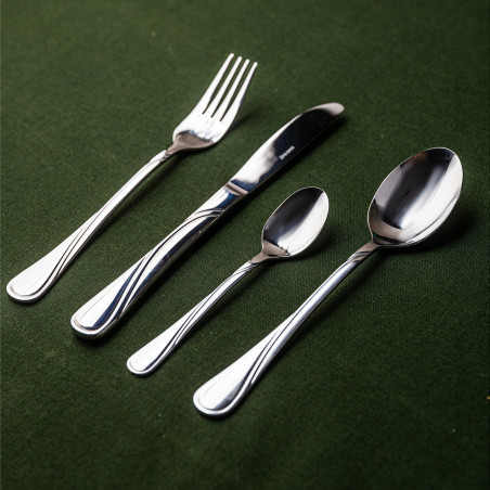 La mâna a doua: Set tacamuri Kinghoff KH 3504, 72 piese, 12 persoane, Cufar, Otel inoxidabil, Argintiu