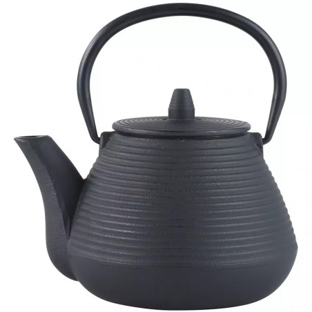 La mâna a doua: Ceainic din fonta cu 2 cani Kinghoff KH 1846, 1 L, Filtru, Inductie, Negru