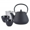 La mâna a doua: Ceainic din fonta cu 2 cani Kinghoff KH 1846, 1 L, Filtru, Inductie, Negru