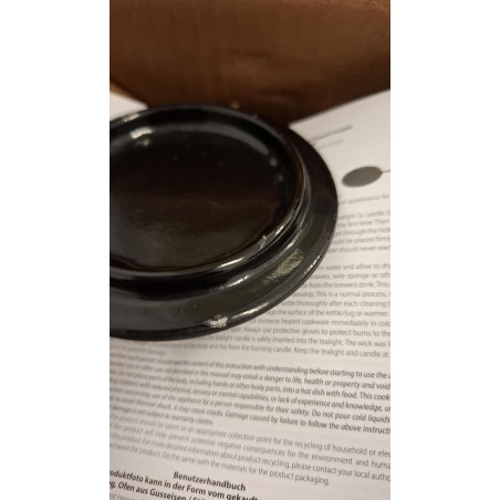 La mâna a doua: Ceainic din fonta cu 2 cani Kinghoff KH 1846, 1 L, Filtru, Inductie, Negru