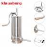 La mâna a doua: Mașină de umplut cârnați Klausberg KB 7927, 5 Kg, Manuală, 14-35mm, 6 pâlnii, Inox