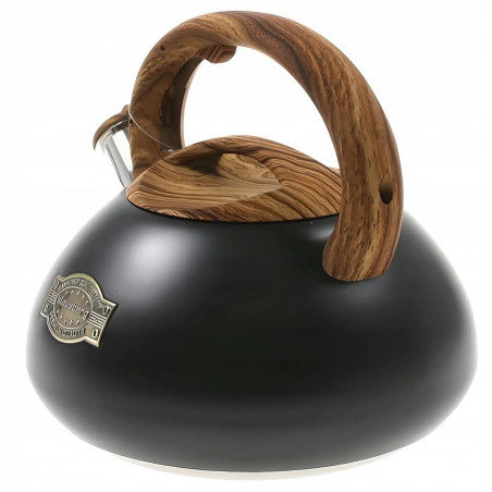 La mâna a doua: Ceainic cu fluier Klausberg KB 7565, 3 L, Baza groasa, Inductie, Negru/Maro