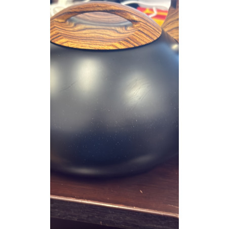 La mâna a doua: Ceainic cu fluier Klausberg KB 7565, 3 L, Baza groasa, Inductie, Negru/Maro
