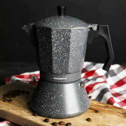 La mâna a doua: Cafetiera moka Klausberg KB 7547, 9 cesti, Inductie, Marmura gri