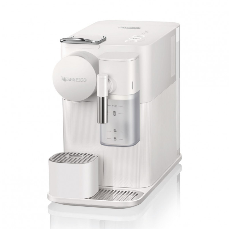 La mâna a doua: Espressor cu capsule DeLonghi EN510W, 1450W, 19 bar, 1 l, Nespresso, Auto shut-off, Alb