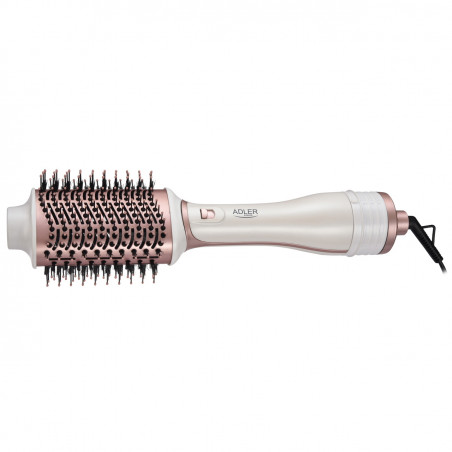 La mâna a doua: Perie de uscare si de coafare 5in1 Adler AD 2027, 1200 W, 2 temperaturi, Acoperire ceramica, Accesorii, Alb/Roz
