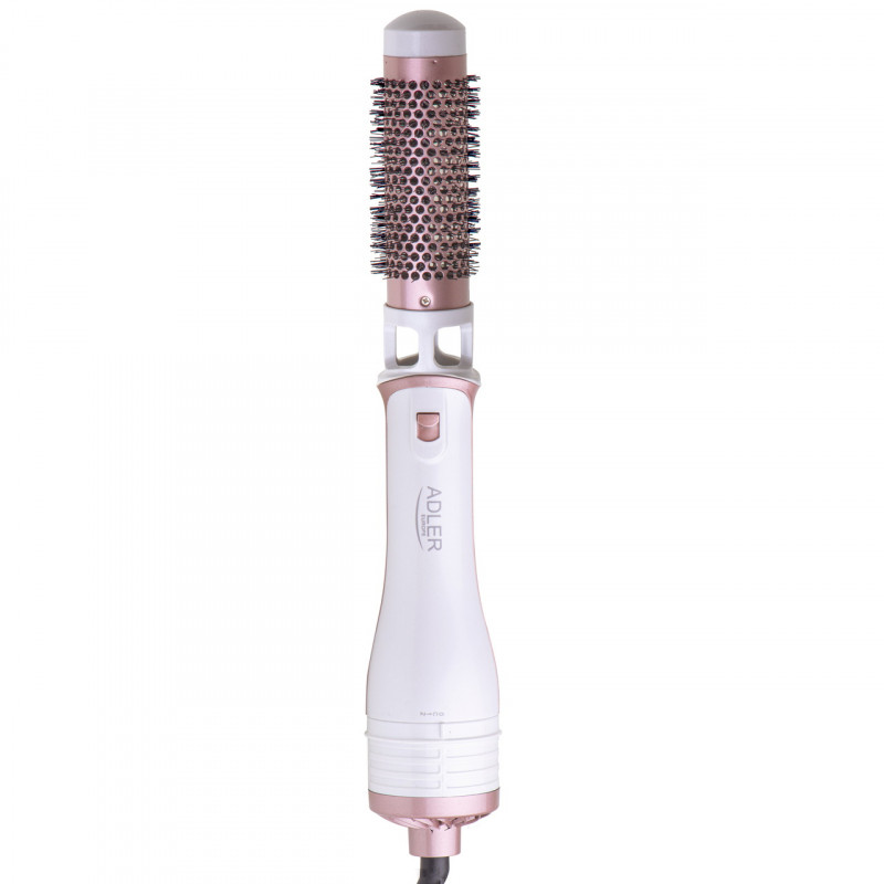 La mâna a doua: Perie de uscare si de coafare 5in1 Adler AD 2027, 1200 W, 2 temperaturi, Acoperire ceramica, Accesorii, Alb/Roz
