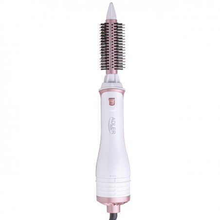 La mâna a doua: Perie de uscare si de coafare 5in1 Adler AD 2027, 1200 W, 2 temperaturi, Acoperire ceramica, Accesorii, Alb/Roz