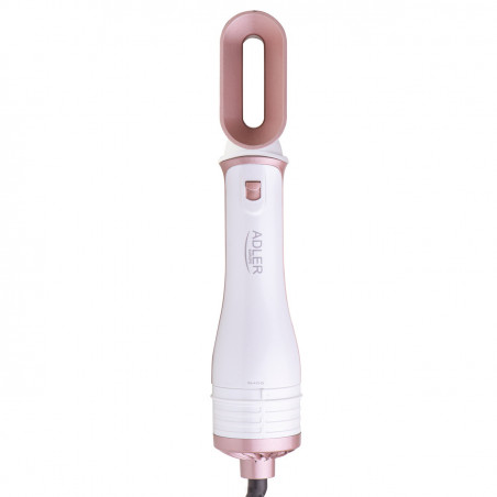 La mâna a doua: Perie de uscare si de coafare 5in1 Adler AD 2027, 1200 W, 2 temperaturi, Acoperire ceramica, Accesorii, Alb/Roz