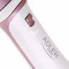 La mâna a doua: Perie de uscare si de coafare 5in1 Adler AD 2027, 1200 W, 2 temperaturi, Acoperire ceramica, Accesorii, Alb/Roz