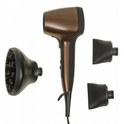 La mâna a doua: Uscator de par Remington AIR3D D7777, 1800W, Ionizare, Motor DC, Flux de aer 3D, Maro