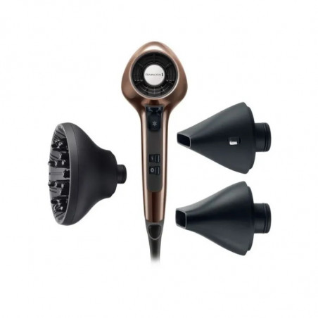 La mâna a doua: Uscator de par Remington AIR3D D7777, 1800W, Ionizare, Motor DC, Flux de aer 3D, Maro