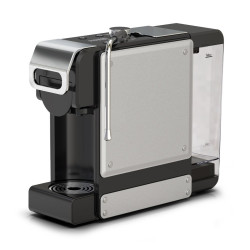 La mâna a doua: Espressor cafea macinata si capsule 8in1 Oliver Voltz OV51171N8M, 1450W, 1 L, 5 adaptoare, 19 bar, Negru/Argintiu