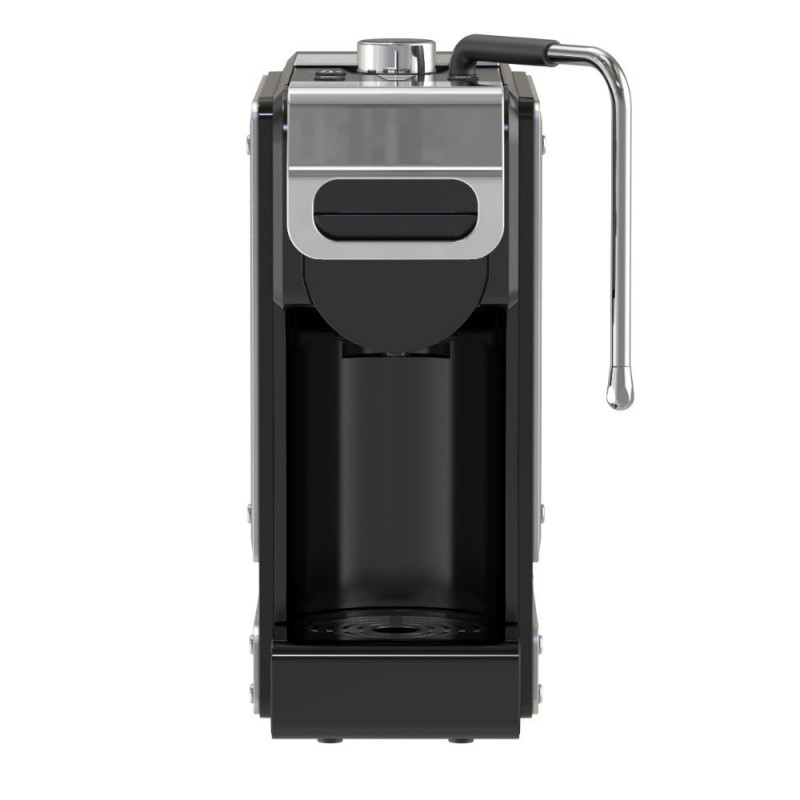 La mâna a doua: Espressor cafea macinata si capsule 8in1 Oliver Voltz OV51171N8M, 1450W, 1 L, 5 adaptoare, 19 bar, Negru/Argintiu