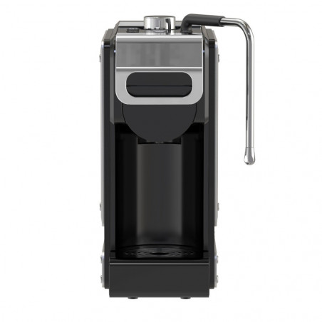 La mâna a doua: Espressor cafea macinata si capsule 8in1 Oliver Voltz OV51171N8M, 1450W, 1 L, 5 adaptoare, 19 bar, Negru/Argintiu