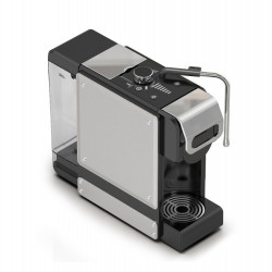 La mâna a doua: Espressor cafea macinata si capsule 8in1 Oliver Voltz OV51171N8M, 1450W, 1 L, 5 adaptoare, 19 bar, Negru/Argintiu