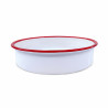 La mâna a doua: Tava de copt rotunda Oliver Voltz OV51222KR30, 30x8 cm, Otel emailat, Alb/Rosu