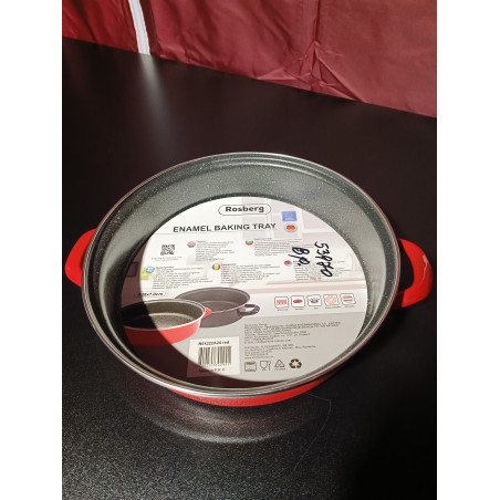 La mâna a doua: Cratita pentru plita si cuptor Rosberg R51222A28, 28 cm, Inductie, Rosu