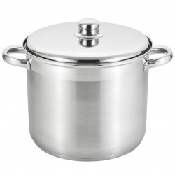 La mâna a doua: Oala cu capac metalic Rosberg R51211B32S, 32x24 cm, 19 L, Inductie, Inox