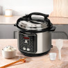 La mâna a doua: Multicooker cu presiune Oliver Voltz OV51985I6, 1000W, 9 programe, 6L, 70kPa, Timer 24h, Inox