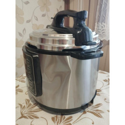 La mâna a doua: Multicooker cu presiune Oliver Voltz OV51985I6, 1000W, 9 programe, 6L, 70kPa, Timer 24h, Inox