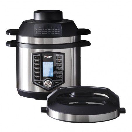 La mâna a doua: Multicooker si Air Fryer 2in1 Oliver Voltz OV51985G6, 6L, 1500W, 44 functii, 12 programe, Inox