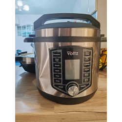 La mâna a doua: Multicooker si Air Fryer 2in1 Oliver Voltz OV51985G6, 6L, 1500W, 44 functii, 12 programe, Inox