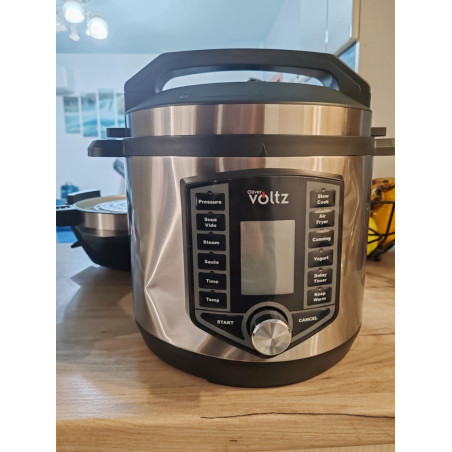 La mâna a doua: Multicooker si Air Fryer 2in1 Oliver Voltz OV51985G6, 6L, 1500W, 44 functii, 12 programe, Inox