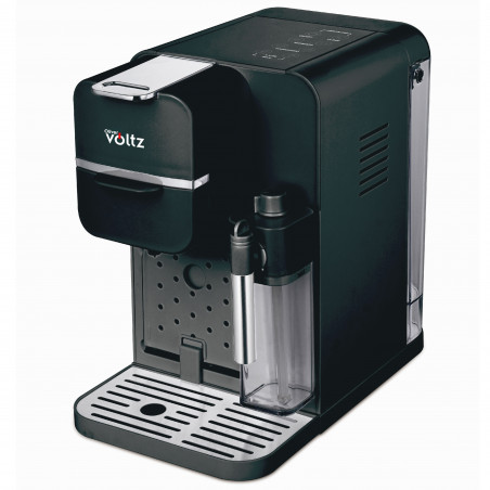 La mâna a doua: Espressor capsule si cafea macinata 8in1 Oliver Voltz OV51171I5, 1350W, 20 bar, Spumare lapte, Negru