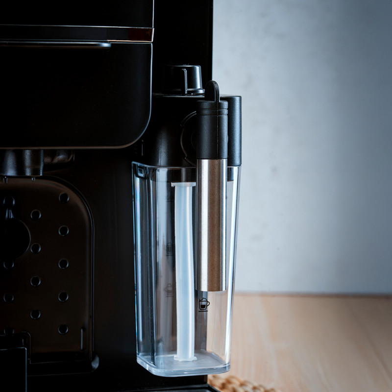 La mâna a doua: Espressor capsule si cafea macinata 8in1 Oliver Voltz OV51171I5, 1350W, 20 bar, Spumare lapte, Negru