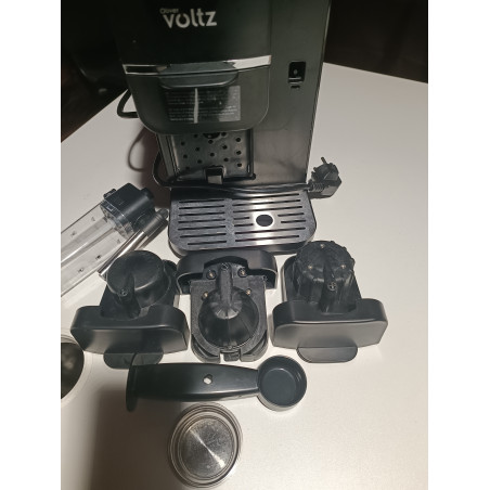 La mâna a doua: Espressor capsule si cafea macinata 8in1 Oliver Voltz OV51171I5, 1350W, 20 bar, Spumare lapte, Negru