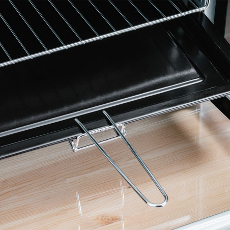 La mâna a doua: Cuptoc electric cu plite Oliver Voltz OV51441E45, 4300 W, 6 trepte, 45 L, 90-230°C, 2 plite cu infrarosu, Ventilator, Iluminare, Negru