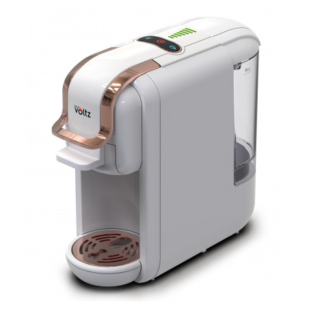 La mâna a doua: Espressor cafea macinata si capsule 8in1 Oliver Voltz OV51171M8R, 1450W, 19 bar, Alb/Auriu